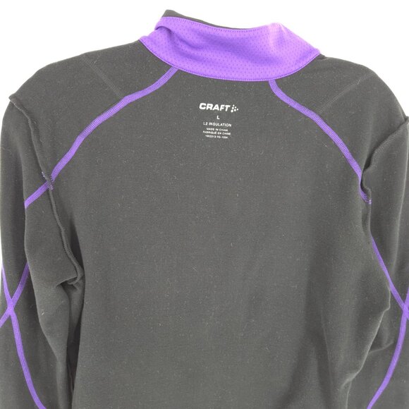 Craft Shirt Black Purple Athletic Workout Athleisure Gym Cycling Activewear L - Picture 15 of 16